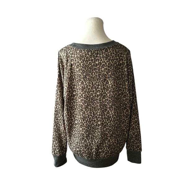 SPLENDID Long Sleeve Sweatshirt Women’s Large Animal Print - Picture 3 of 6